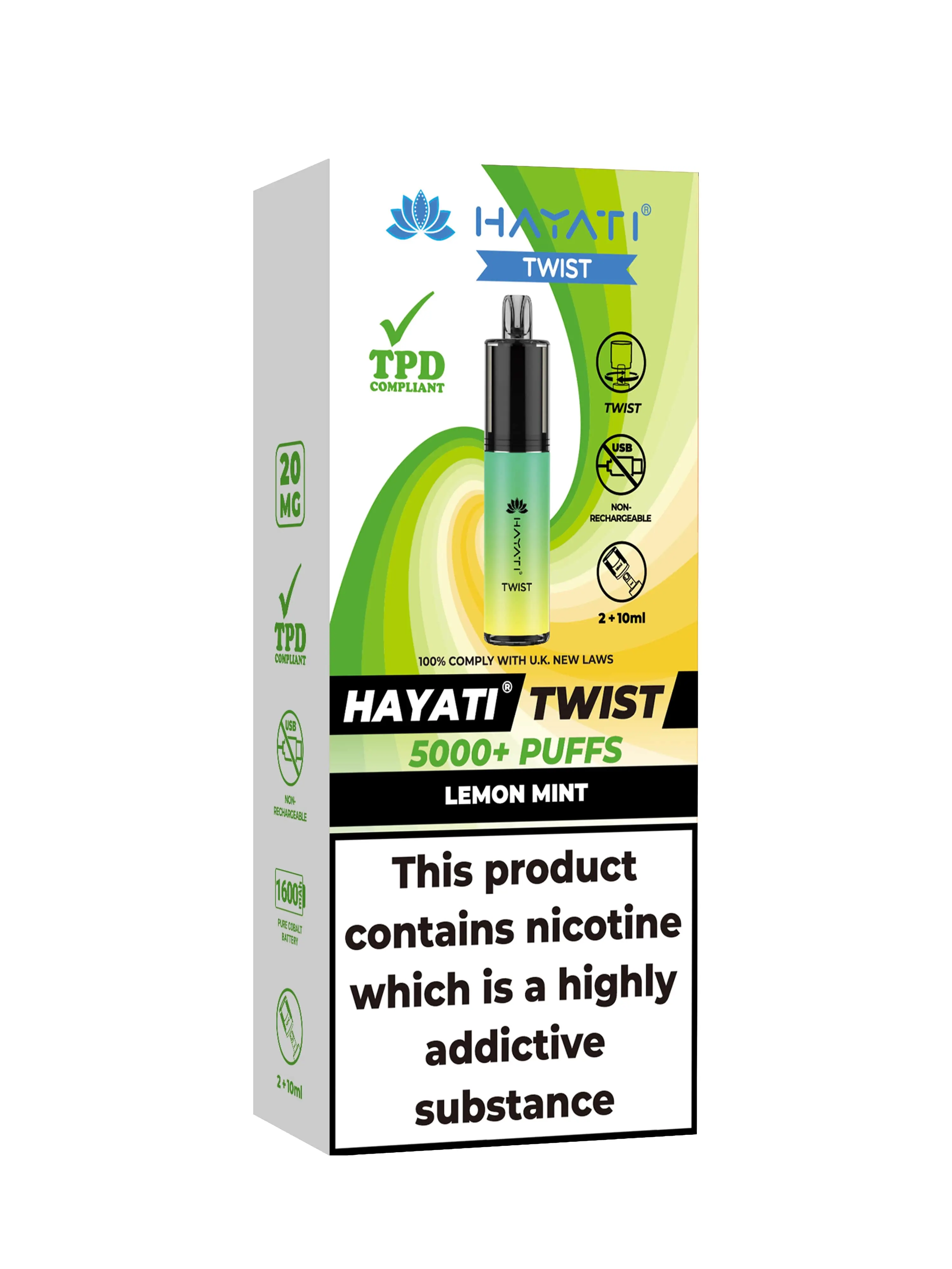 Lemon Mint Hayati Twist 5000 Disposable Pod Kit